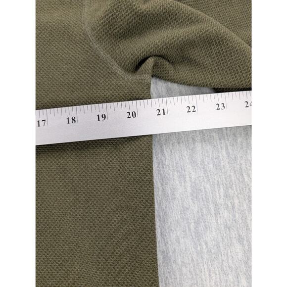 North Face Pullover Mens Medium Green 1/4 Zip Grid Fleece Outdoor Hiking Jacket - Picture 12 of 12